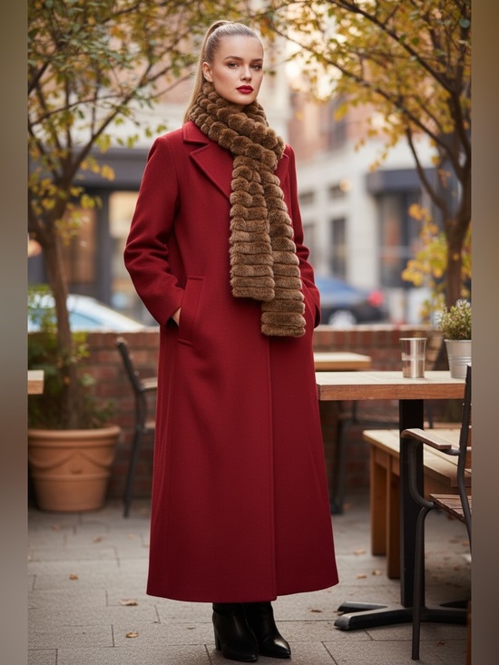 Fendi Accessories - Fendi Extra Long Brown Fur Scarf With Certificate of Authenticity